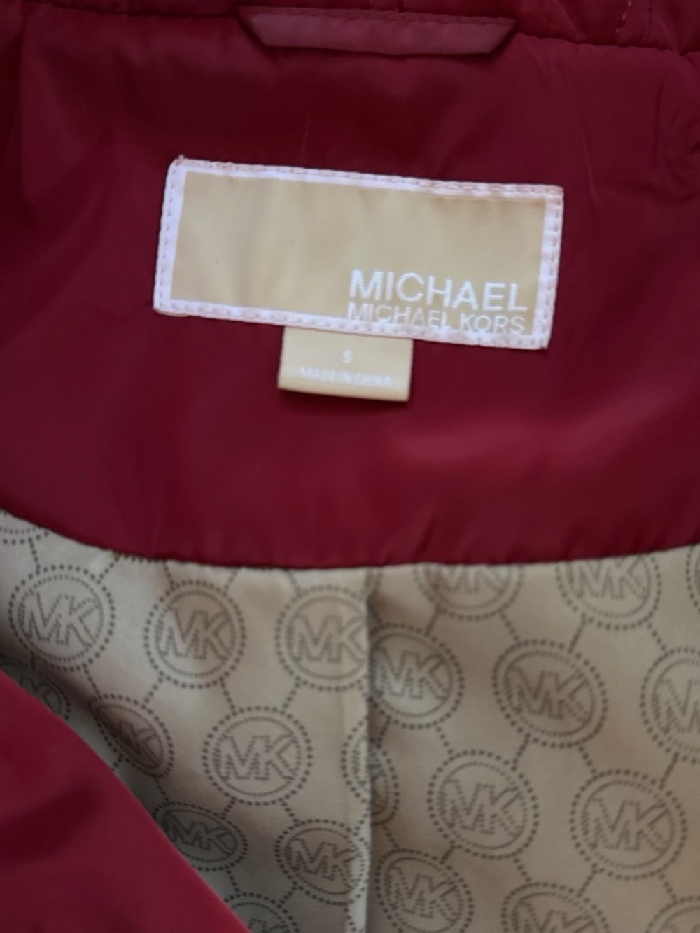 MICHAEL Michael Kors Quilted Red Coat - Picture 5 of 7